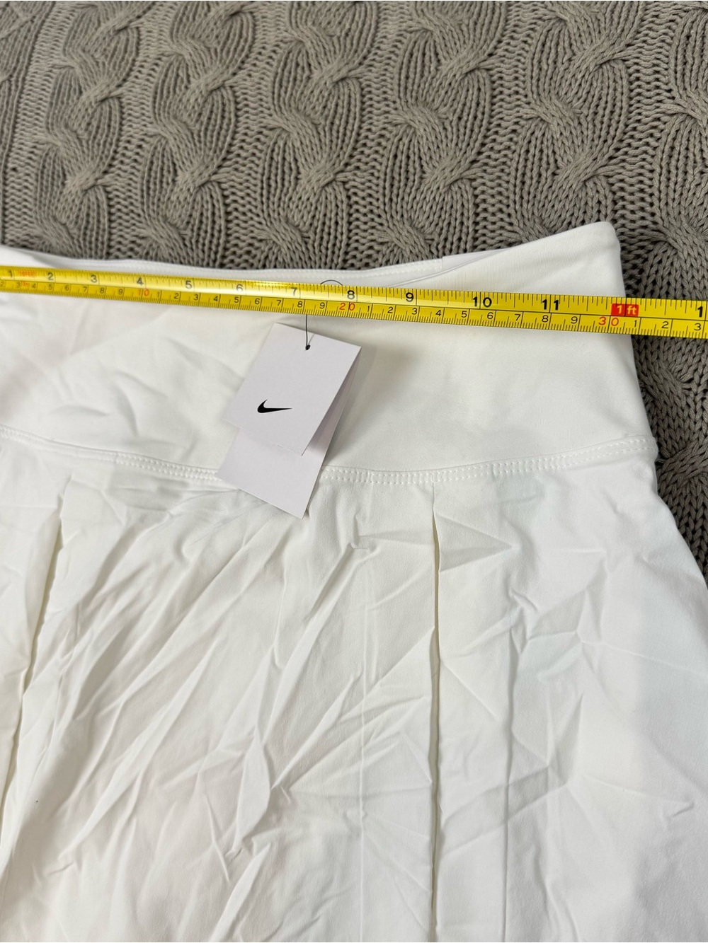 Nike White Pleated Golf/Tennis Skort with Black Swoosh XS - Picture 7 of 13